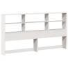 Bookcase Bed without Mattress - White 180x200 cm Super King