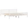 Bookcase Bed Without Mattress - Solid Pinewood, White 200x200 cm