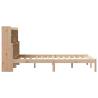 Bookcase Bed 120x190 cm | Solid Pine Wood | No Mattress