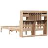 Bookcase Bed 120x190 cm | Solid Pine Wood | No Mattress