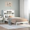  Bookcase Bed without Mattress White 90x200 cm Solid Wood Pine Colour white Size 90 x 200 cm 