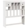 Bookcase Bed without Mattress White 90x200 cm Solid Wood Pine