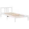 Bookcase Bed without Mattress White 90x200 cm Solid Wood Pine