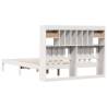 Bookcase Bed without Mattress - White 140x190 cm Solid Pine