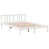 Bookcase Bed without Mattress - White 140x190 cm Solid Pine