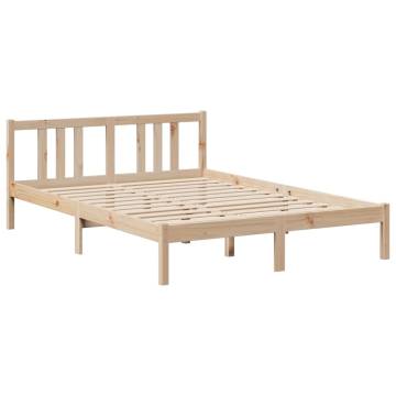 Bookcase Bed 140x200 cm Solid Pine - Stylish & Practical