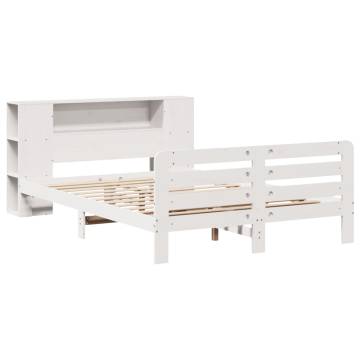 White Bed Frame 120x200 cm - Solid Pine Wood | Hipo Market