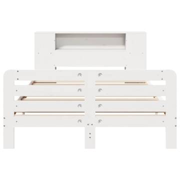 White Bed Frame 120x200 cm - Solid Pine Wood | Hipo Market