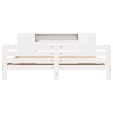 White Super King Bed Frame 180x200 cm | Solid Pine | HipoMarket