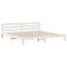 White Super King Bed Frame 180x200 cm | Solid Pine | HipoMarket