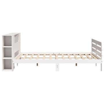 White Super King Bed Frame 180x200 cm | Solid Pine | HipoMarket