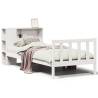 Bookcase Bed without Mattress - White 90x190 cm Single Pine