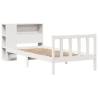 Bookcase Bed without Mattress - White 90x190 cm Single Pine