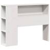 Bookcase Bed without Mattress - White 90x190 cm Single Pine