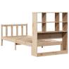 Bookcase Bed without Mattress 90x200 cm Solid Wood Pine