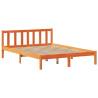 Bookcase Bed without Mattress - Wax Brown, Small Double Pine