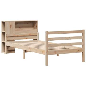 Bookcase Bed 100x200 cm Solid Pine - Space Saving & Durable