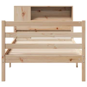 Bookcase Bed 100x200 cm Solid Pine - Space Saving & Durable