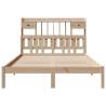 Bookcase Bed without Mattress 150x200 cm King - Solid Pine | HipoMarke