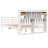 Bookcase Bed without Mattress White 160x200 cm Solid Wood Pine