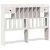 Bookcase Bed without Mattress White 160x200 cm Solid Wood Pine