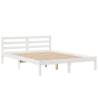 Bookcase Bed without Mattress White 160x200 cm Solid Wood Pine