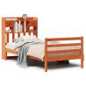 Bookcase Bed without Mattress - Wax Brown 75x190 cm | Hipo Market