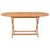 Folding Garden Table - Solid Eucalyptus Wood 160x85x75 cm