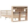 Bookcase Bed 120x200 cm Solid Pine - Stylish & Space-Saving