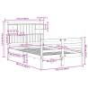 Bookcase Bed 120x200 cm Solid Pine - Stylish & Space-Saving