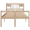 Bookcase Bed 135x190 cm Double Solid Wood Pine | Hipo Market