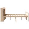 Bookcase Bed 135x190 cm Double Solid Wood Pine | Hipo Market