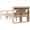 Bookcase Bed 135x190 cm Double Solid Wood Pine | Hipo Market