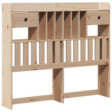 Bookcase Bed 135x190 cm Double Solid Wood Pine | Hipo Market