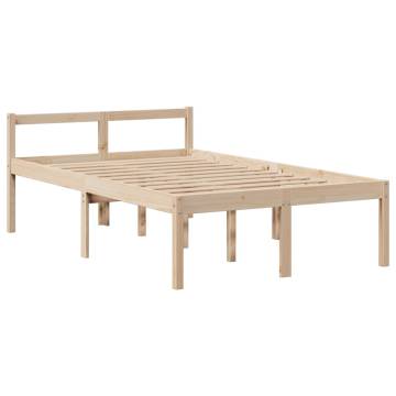 Bookcase Bed 135x190 cm Double Solid Wood Pine | Hipo Market