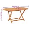 Folding Garden Table - Solid Eucalyptus Wood 160x85x75 cm