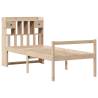 Bookcase Bed 75x190 cm - Solid Pine Wood Small Single Bed