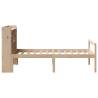 Bookcase Bed 75x190 cm - Solid Pine Wood Small Single Bed