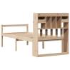 Bookcase Bed 75x190 cm - Solid Pine Wood Small Single Bed