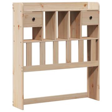 Bookcase Bed 75x190 cm - Solid Pine Wood Small Single Bed