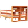 Bookcase Bed without Mattress - Solid Pinewood Wax Brown | HipoMarket