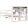 Bookcase Bed without Mattress - Solid Pine, White, Double 135x190 cm