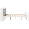 Bookcase Bed without Mattress - King Size White Solid Pine