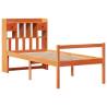 Bookcase Bed without Mattress - Wax Brown Solid Pine 90x190 cm