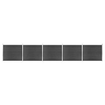 WPC Fence Panel Set 872x146 cm Grey - Durable Garden Barrier