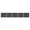 Fence Panel Set WPC 872x146 cm Grey Colour grey Size 872 x 146 cm Quantity in Package 1 