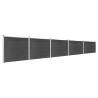 WPC Fence Panel Set 872x146 cm Grey - Durable Garden Barrier