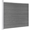 WPC Fence Panel Set 872x146 cm Grey - Durable Garden Barrier