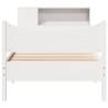 White Bed Frame without Mattress - Solid Pine 90x200 cm