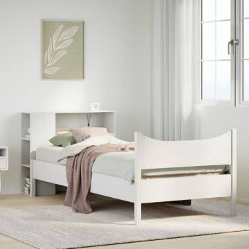 White Bed Frame without Mattress - Small Single 75x190 cm